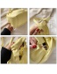 Fashion Yellow Knotted Shoulder Strap Pleated Shoulder Bag
