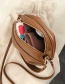 Fashion Brown Pleated Chain Shoulder Bag Crossbody Bag