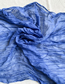 Fashion Blue Knitted Pleated Scarf