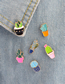 Fashion Pink Cactus Potted Alloy Brooch