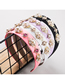 Fashion Pink Diamond And Pearl Flower Broadband Hair Band