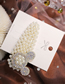 Fashion White Bear Geometrical Hairpin With Diamonds