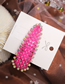 Fashion Pink Triangle Hollow Hairpin With Diamonds