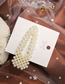 Fashion White Flower Pearl Geometric Hair Clip