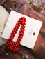 Fashion Red Resin Geometric Triangle Hollow Hairpin