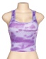 Fashion Purple Graffiti Halter Short Cropped Navel Vest