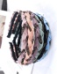 Fashion Pink Fine-edged Handmade Braid With Diamond Fabric Headband