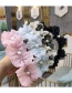 Fashion Pink Lace And Pearl Fine Tooth Non-slip Headband