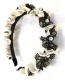 Fashion Black Lace And Pearl Fine Tooth Non-slip Headband