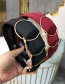 Fashion Wine Red Metal Ring Wide-brimmed Fabric Headband