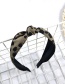 Fashion Black Knotted Headband With Fine-edged Leopard Print