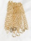 Fashion Gold 40cm Copper Inlay Zircon Love Lock Necklace