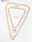 Fashion Gold 40cm Copper-set Zircon Love Necklace