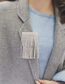 Fashion Silver Rhinestone Tassel Geometry Duckbill Clip