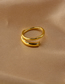 Fashion Golden Adjustable Brass Gold Plated Ring
