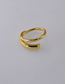 Fashion Golden Adjustable Brass Gold Plated Ring