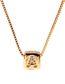 Fashion Golden R Letter Cube Dice Zircon Clavicle Necklace