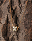 Fashion Golden E Letter Cube Dice Zircon Clavicle Necklace