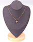 Fashion Golden Love Resin Alloy Necklace With Color Diamonds