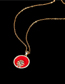 Fashion Red Girl Boys And Girls Drop Oil Necklace