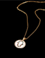 Fashion White Round Palm Necklace With Drops Of Oil And Diamonds