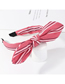 Fashion Pink Striped Contrast Color Knotted Rabbit Ear Headband