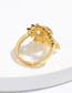 Fashion Golden Eye Copper Micro-set Color Zircon Open Ring
