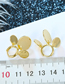 Fashion Golden Round Frosted Eyes Zircon Star Sequin Eye Earrings
