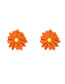 Orange Small Daisy Flower Multi-layer Color Stud Earrings