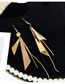 Golden Fringe Sequin Geometric Alloy Earrings