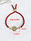 Fashion Red Copper Inlaid Zircon Braided Rope Wings Love Bracelet