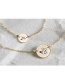 Fashion Golden Geometric Lettering Gold-plated 316l Titanium Steel Gold-plated Short Necklace