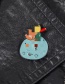 Fashion Lake Green Little Prince Alloy Dripping Enamel Badge