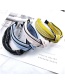 Fashion Yellow Double-layer Printed Fabric Dotted Knotted Headband