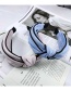 Fashion Blue Double-layer Printed Fabric Dotted Knotted Headband