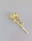 Fashion Set Of Gold Gothic Font Rose Flower Clip