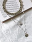 Fashion One Set (detachable) Silver Pearl Stacked Multi-layer Portrait Necklace