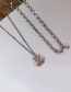 Fashion Silver Letter Disc Double Necklace