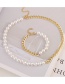Fashion Golden Chain Pearl Bracelet