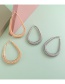 Fashion Water Drop + Gold Alloy Geometric Spring Studs