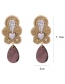 Fashion Brown Granite Acrylic Drop Earrings