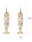 Fashion Ab Color Round Sequin Shell Fish Scale Earrings