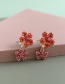 Fashion Pearl White Flower Earrings With Diamonds
