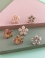 Fashion Color Flower Earrings With Diamonds