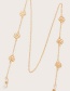 Fashion Golden Alloy Chain Flower Glasses Chain