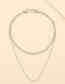 Fashion Silver Alloy U-shaped Thick Chain Double-layer Waist Chain