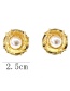 Fashion Golden  Silver Pin Pearl Stud Earrings