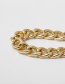 Fashion Golden Single Layer Thick Chain Hollow Anklet