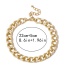 Fashion Golden Single Layer Thick Chain Hollow Anklet