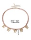 Fashion Pink Geometric Single Layer Three-dimensional Zircon Small Butterfly Tassel Necklace